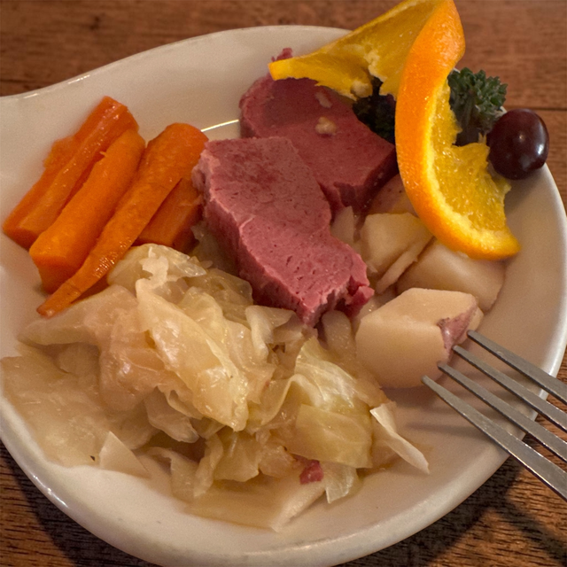 Corned Beef & Cabbage.
