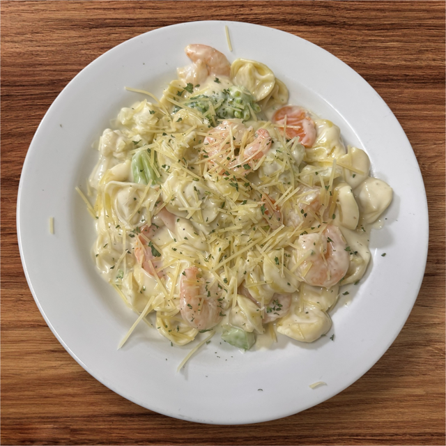 Seafood Alfredo Tortellini.